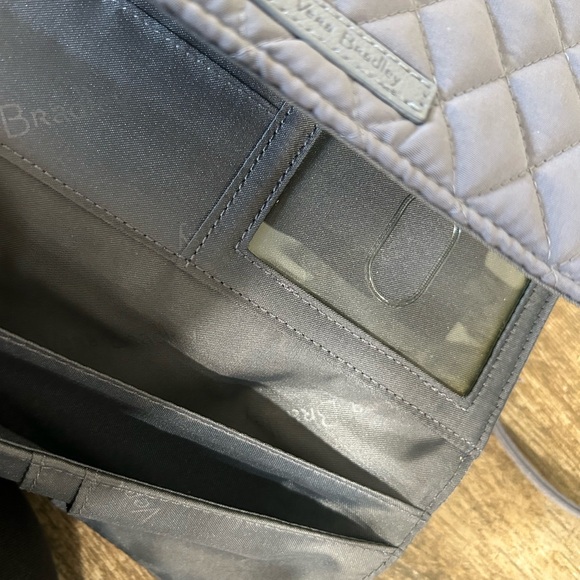 NWT Vera Bradley 3-in-1 Crossbody Bag Purse Wallet + Wristlet Carbon Gray Quilt - Picture 4 of 11